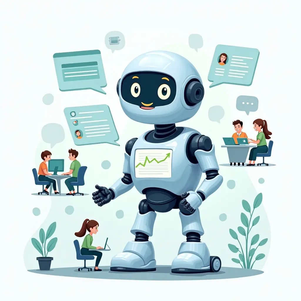 Ein kleiner symbolishcer roboter als KI assistent